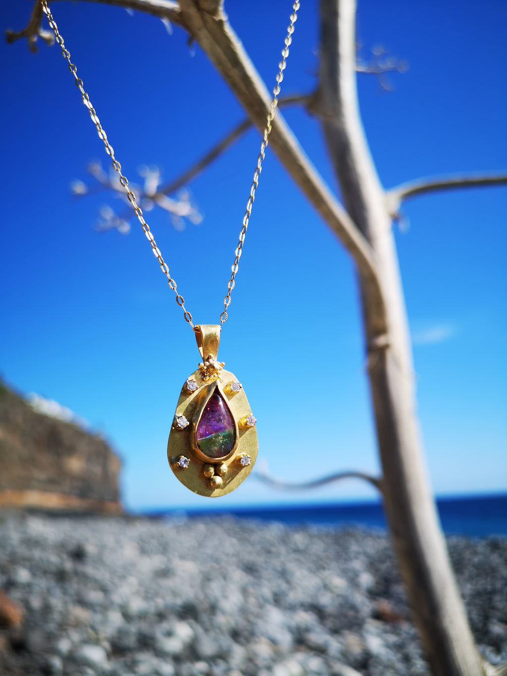 Turmaline Gold Pendant