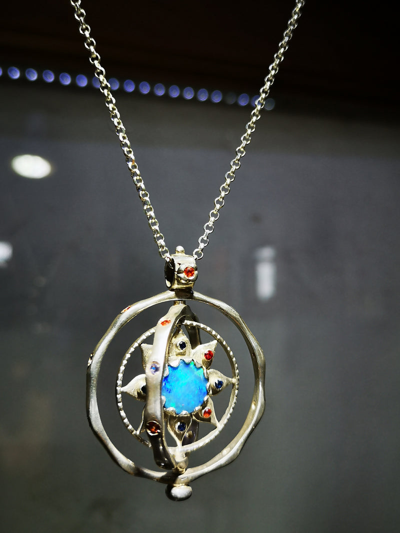 Opal Spinning Star Pendant