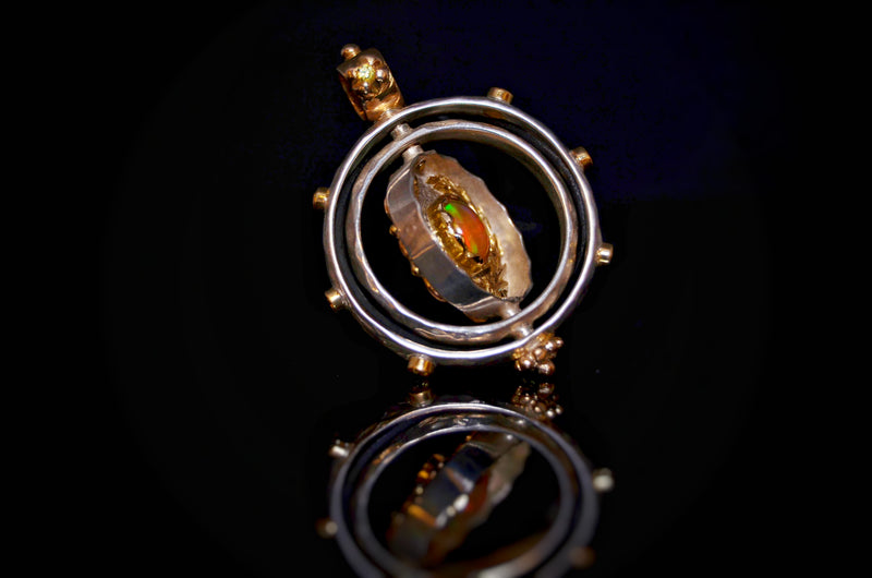 Opal Gold and Silver Pendant