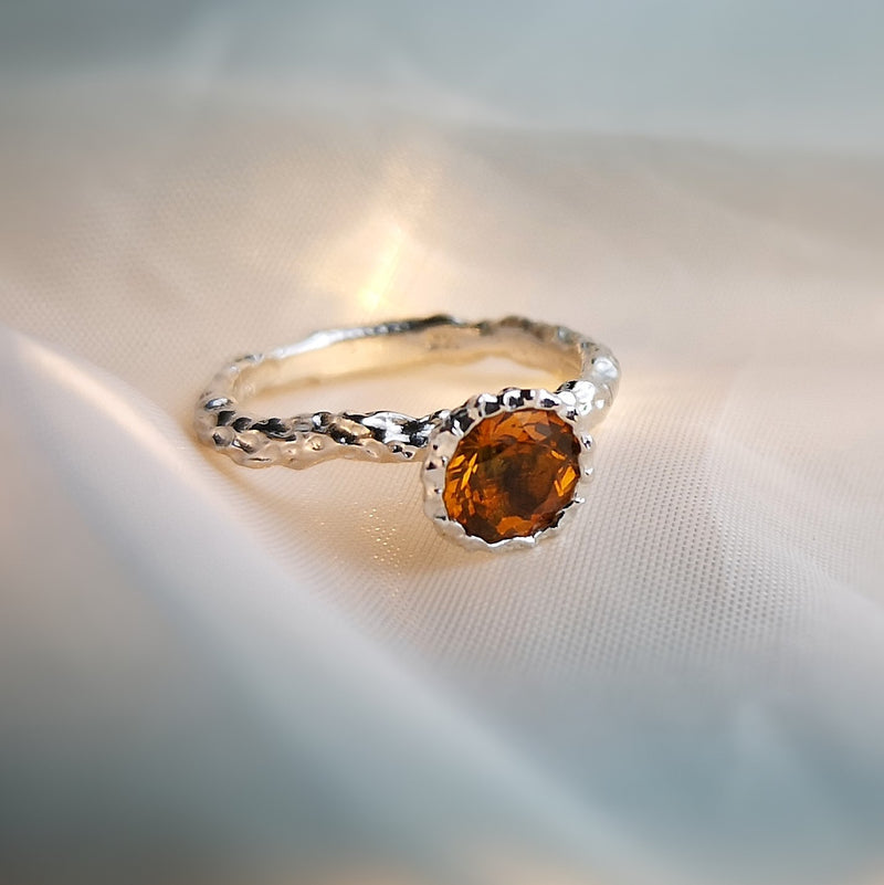 Orange Topaz Ring
