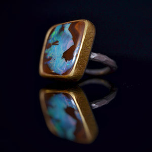 Opal Gold and Silver Ring